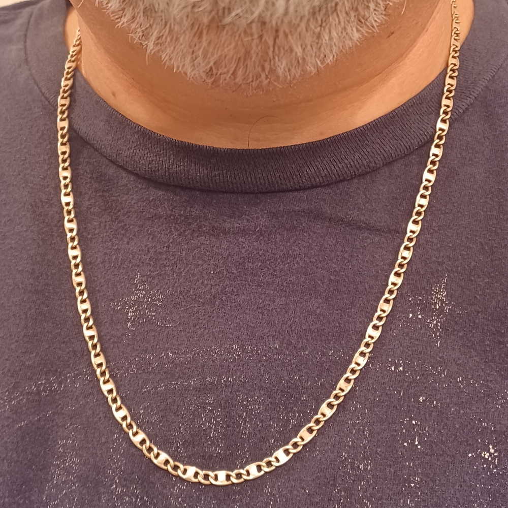 Sterling Silver 925 24” Figaro/Curb Chain